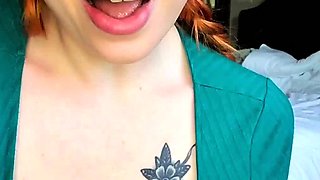 Great Big Boobs On Masturbating Redhead