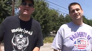 Behind the scenes footage of various babes and a stud getting ready for filming