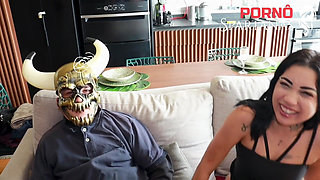 Slut Wife Rolled up in Front of the Cuckold