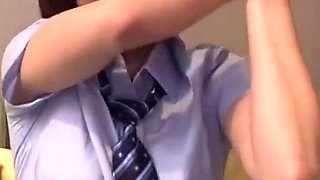 Busty Beauty in a Half Undone Uniform Takes the Creampie Challenge and Aims to Make You Finish with Her Breasts - 1