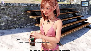 Animated cougar plays PC games with a young beauty