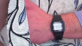 Horny Old Grandma Lana C. Gets Her Unshaved Pussy Pounded by Young Man