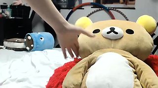 Stacked brunette goes solo toys and masturbation