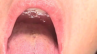 Up Close Gummy Bear Eating: Mouth Fetish