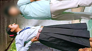 Indian First Day Newly Student. Desi Beautiful Girl Sex with Classmates in Classroom