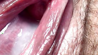 Please pee on my cock. Now I'll fuck you and urinate inside. Wife gets an orgasm while I pee in her cunt. Close up.