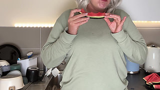 Juicy Watermelon Mess - Soaking Wet Pants Surprise!