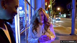 Blonde Ditches Boyfriend for BBC Creampie Ride