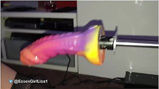 Gettign Fucked By Spocks Cock Dildo On The Fucking Machine