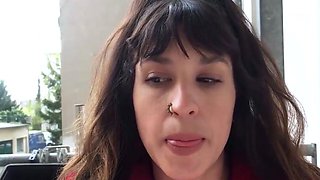 Amateur brown-haired plays with her raw hole