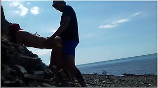 Real Amateur Doggystyle On The Beach