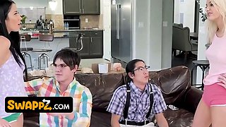 Blonde asian Alex Coal, Kenna James & David Lee in nasty gang bang