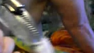 Hot brunette big boobs toying pink pussy