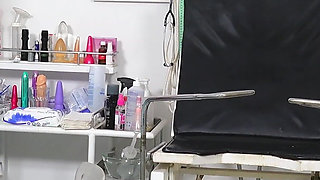 Physical exam and pussy check-up of hot blonde Luci Angel