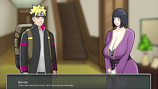 Konoha MILFs Part 36 - My Stepmother Hinata Gives Me a Handjob While I Suck on Her Big Tits - by Eroticgamesnc