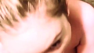 Small titted brunette teen fingering on the bed