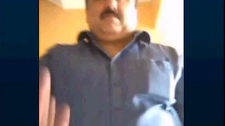 Fat Turkish Grandpa Strokes His Cock