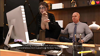 Office boss licking step sister pussy