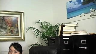 Busty Asian lesbians licking and fingering one another