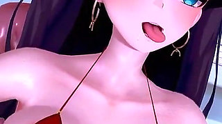 Fate Stay Night - Rin and Saber Pool Gangbang Sex - 3D Hentai Animations