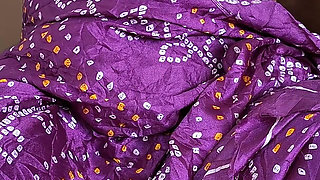 Purple Saree Love the Gujrati Bhabhi Feeling
