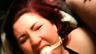 Busty amateur girlfriend blowjob with cumshot