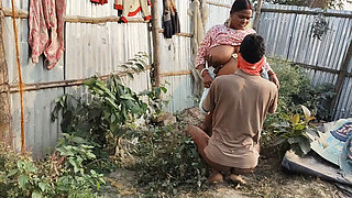 Outdoor Desi Wife's Pussy Rooftop Water Removed