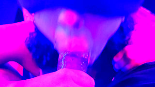 Latina gives best sloppy blowjob and swallows cum