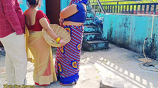 Desi Family Threesome Sex, Step Son In Law Sex With His Step Mother In Law And Wife