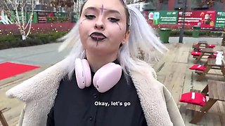 Flexible Alt E-girl Sucks for Energy Beverage and Takes Deep Anal Creampie in Insane Positions