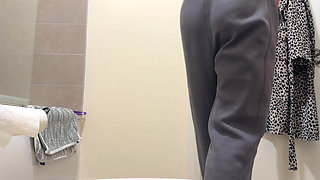 Girl with Creamy Pussy Peeing at Home Toilet Compilation