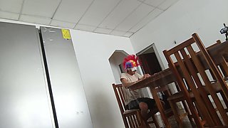He Puts a Corn in His Pussy Masturbating