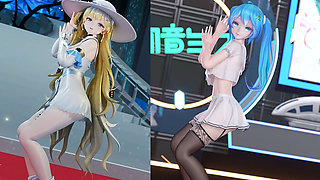 Multiplayer Masterpieces [mmd] Big Duck, Glory, Miku - Thumbs up, Dance Party, Orgy, Sexy Uniforms, Striptease, Korean Dance