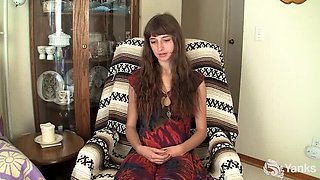 Willow Hayes Hairy Teen Masturbates with Dildo in 4K Solo Audition