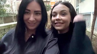 French Threesome Outdoor BJ - Blowjob