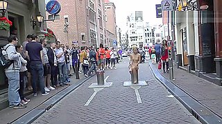 Nude women walking around in Amsterdam