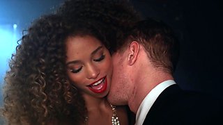 Curly-haired bombshell Cecelia Lion gets a sticky reward after a hard fuck