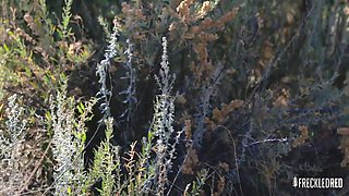 Stunning floozy Masturbating Outside