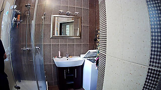 Shower: Hot Petite Girl Stella Enjoying Her Steamy Shower Time