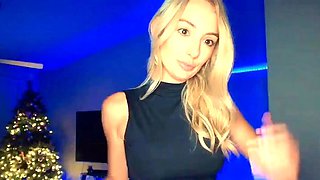 Curly Blonde Teen Records Solo Dildo Masturbation More at