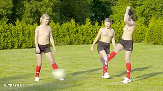 Teen Soccer Team Strips for Coach in Hardcore Blowjob Foursome POV