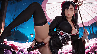 AI Generated Tifa Lockhart Final Fantasy Sex In The Lewd Gardn