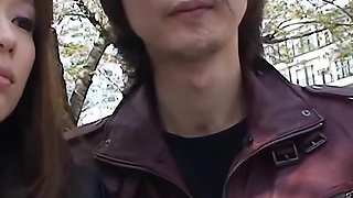 Real Japanese Girl Islay Fucking in Front at Cuckold Boyfriend