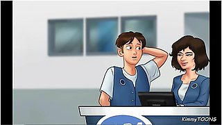 Summertime Saga - Managers Daughter Sucked My Dick Behind The Front Desk At Work - Kimmytoons