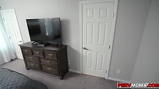 Stepmom Sheena Ryder Helps Stepson Cody Carter With His Hard Cock - Blowjob & Taboo Fun