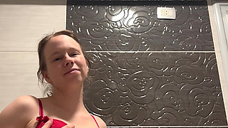 Hot Striptease in the Bathroom