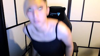 Amateur blondie solo anal masturbation