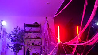 Amateur striptease and Solo masturbation