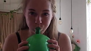Amateur Brunette Anal Toy