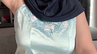 Fantasy Hijab Aunty Wearing Sexy Pajamas